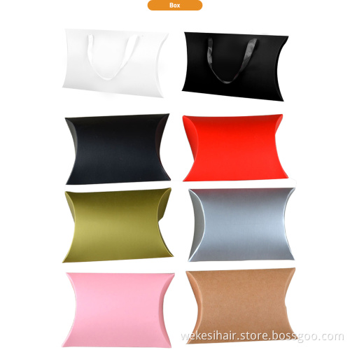 Trendy Products Packaging Pillow Shape Customized Design Printing Logo Gift Pillow Box Hair Extensions Package Box